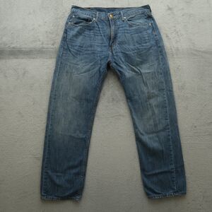 Levi's 505 Jeans Mens Size 36x32 (35x32 Actual) Blue Regular Straight All Cotton